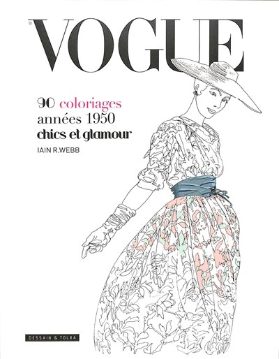 Front cover_Vogue : 90 coloriages années 1950 chics et glamour