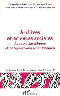 Couverture_Archives et sciences sociales