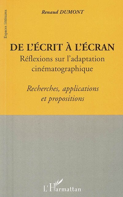 Front cover_De l'&eacute;crit &agrave; l'&eacute;cran