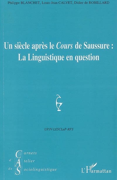 Front cover_Un siècle après le cours de saussure
