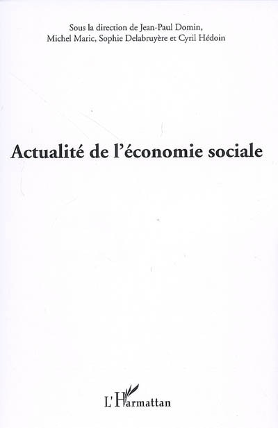 Front cover_Actualite de l'economie sociale - xxviiie journées de l'asso