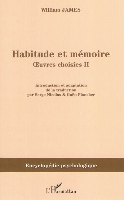 Couverture_Habitude et mémoire - oeuvres choisies ii
