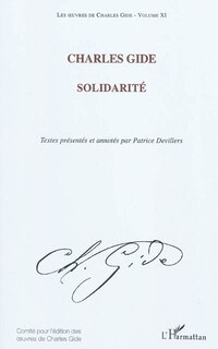 Front cover_Charles gide (volume xi) - solidarité - les ouvres de charle