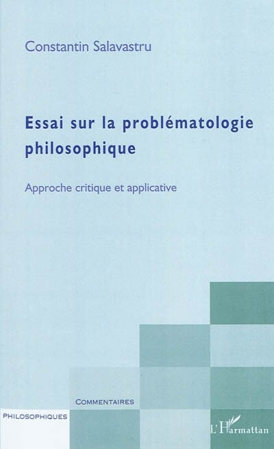 Front cover_Essai sur la problématologie philosophique