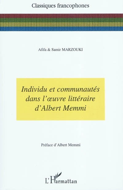 Couverture_Individu et communautés dans l'oeuvre littéraire d'albert me