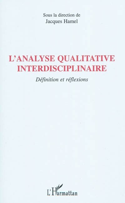 Front cover_L'analyse qualitative interdisciplinaire - définition et réf