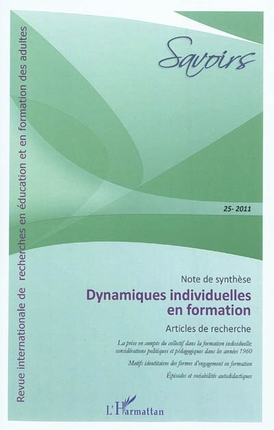 Front cover_Dynamiques individuelles en formation