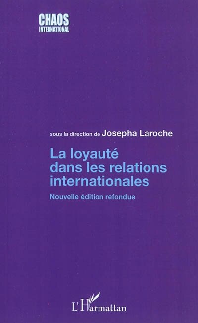 Front cover_La loyauté dans les relations internationales
