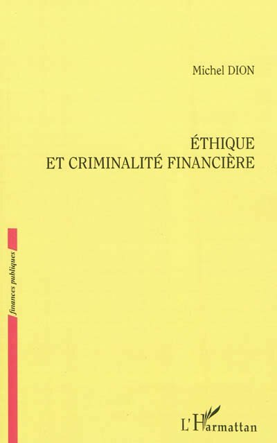 Front cover_Ethique et criminalité financière