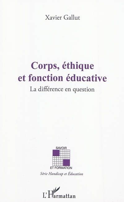 Couverture_Corps, &eacute;thique et fonction &eacute;ducative