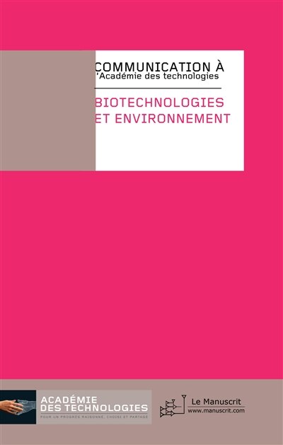 Couverture_Biotechnologies et environnement