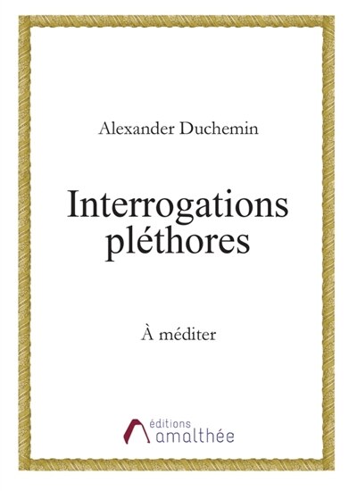 Front cover_Interrogations pléthores