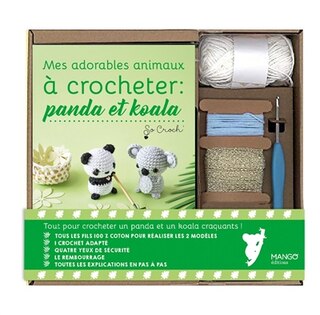 Couverture_Mes adorables animaux à crocheter : panda et koala