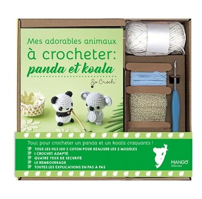 Couverture_Mes adorables animaux à crocheter : panda et koala