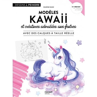 Front cover_Modèles kawaii et créatures adorables aux feutres