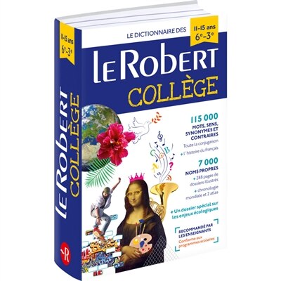 Front cover_Le Robert collège : le dictionnaire des 11-15 ans, 6e-3e