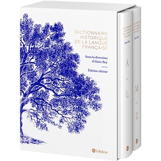DICTIONNAIRE HISTORIQUE DE LA LANGUE FRANÇAISE 2 VOLUMES LE ROBERT (VALISETTE EN CARTON)