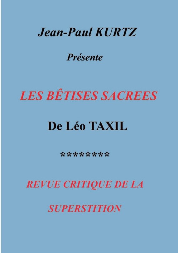 Front cover_Les Bêtises Sacrées