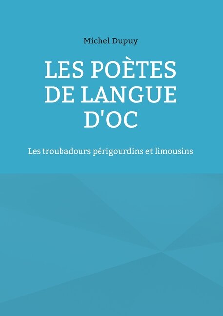 Front cover_Les poètes de langue d'oc