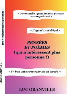 Front cover_pensées et poèmes qui n'intéressent plus personne