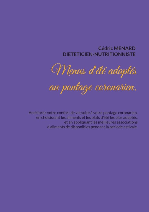 Couverture_Menus d'été adaptés au pontage coronarien.