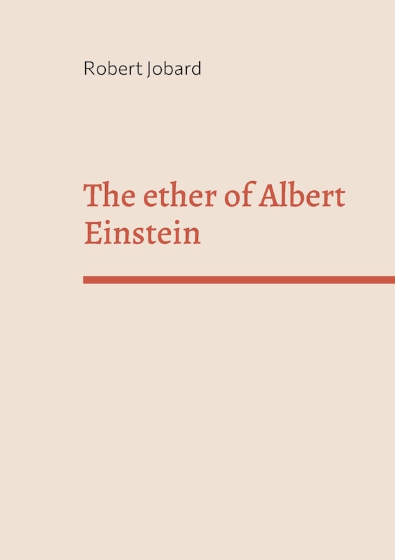 Couverture_The ether of Albert Einstein
