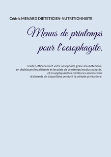 Front cover_Menus de printemps pour l'oesophagite.