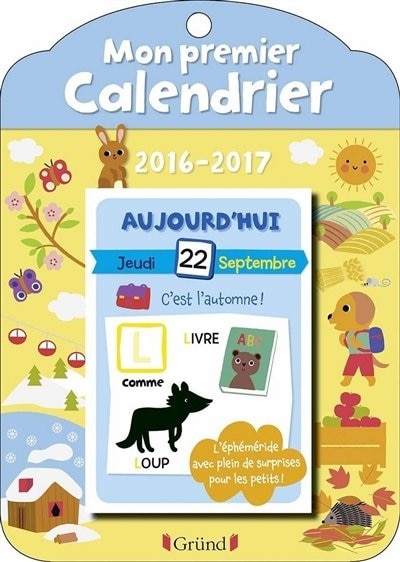 MON PREMIER CALENDRIER 2016-2017