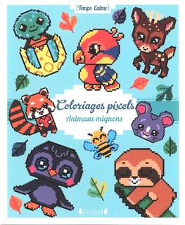 Couverture_Coloriages pixels : animaux mignons