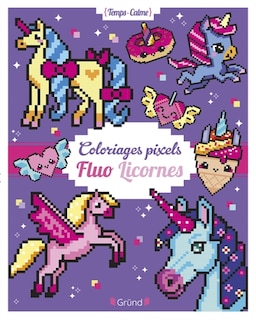 Front cover_Coloriages pixels fluo licornes