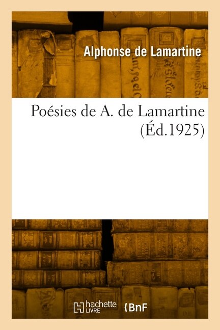 Front cover_Poésies de A. de Lamartine