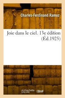 Front cover_Joie dans le ciel. 13e édition