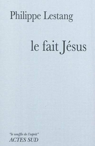 Front cover_Le fait Jésus