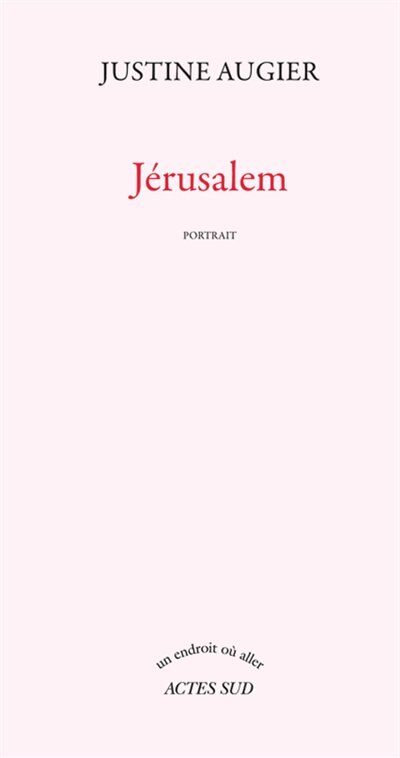 Front cover_Jérusalem : portrait