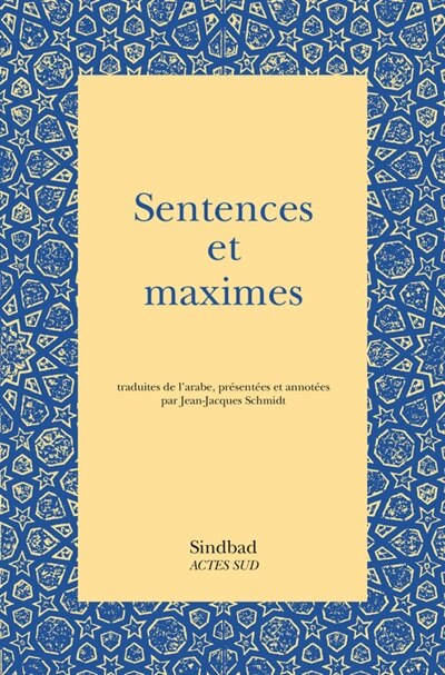 Front cover_Sentences et maximes