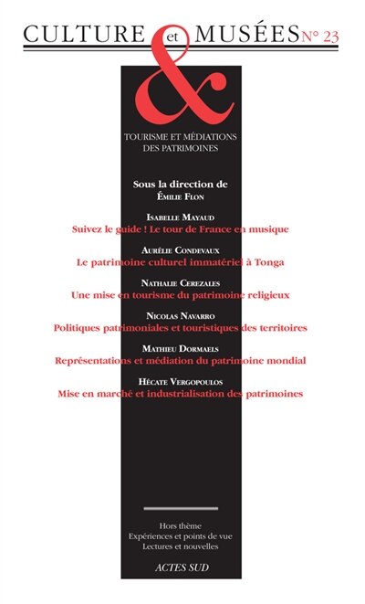 Couverture_Culture & musées, n°23. Tourisme et médiations des patrimoines