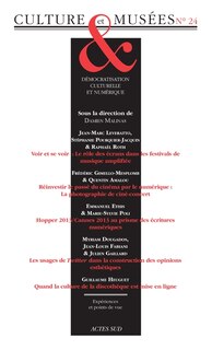 Couverture_Culture & musées, n°24. Démocratisation culturelle et numérique