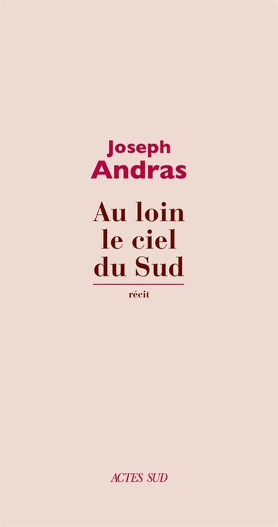 Front cover_Au loin le ciel du sud