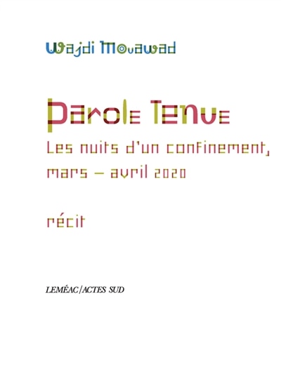 Front cover_Parole tenue