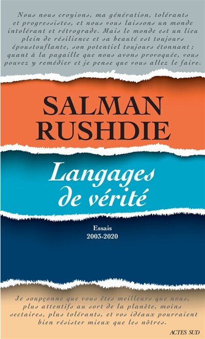 Front cover_Langages de vérité