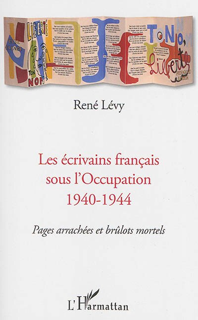 Front cover_Les écrivains français sous l'Occupation 1940-1944