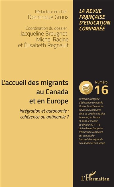 Front cover_L'accueil des migrants au Canada et en Europe
