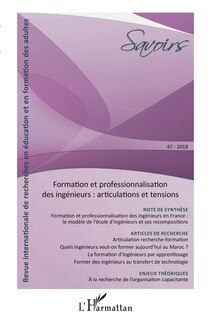 Couverture_Formation Et Professionnalisation Des Ingénieurs : Articulations