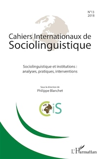 Front cover_Cahiers Internationaux De Sociolinguistique N°13