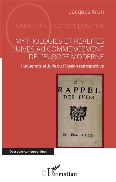 Couverture_Mythologies Et Réalités Juives Au Commencement De L'europe Moder