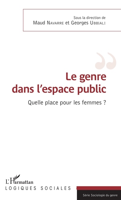 Front cover_Le genre dans l'espace public