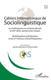 Front cover_Cahiers internationaux de Sociolinguistinque n°16