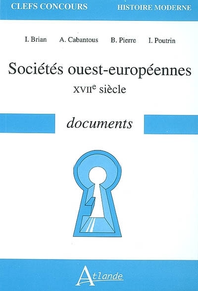 Front cover_Sociétés ouest-européennes, XVIIe siècle