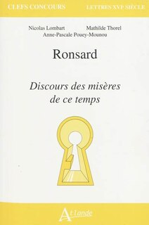 Front cover_Ronsard, Discours des misères de ce temps