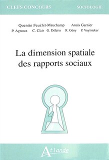 Front cover_La dimension spatiale des rapports sociaux